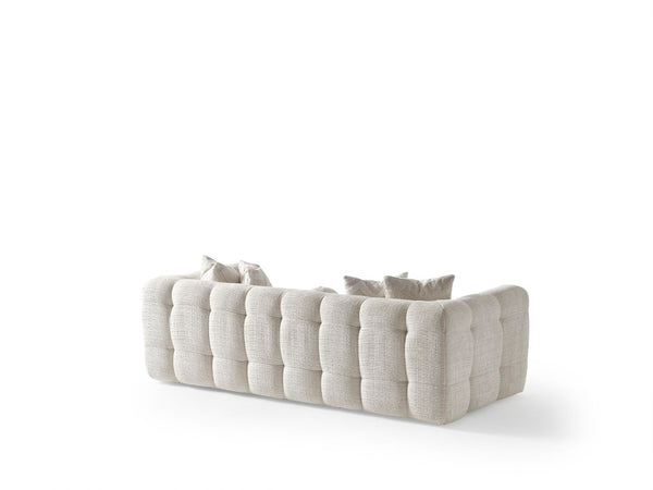91 Inch Chenille Upholstered Living Room Sofa with Accent Throw Pillows Included
