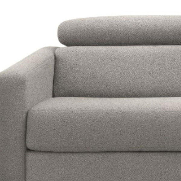 81 Inch Sleeper Sofa in Light Gray Fabric Perfect for Living Room Guests