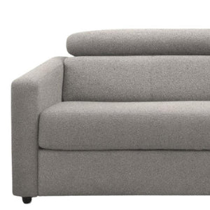 81 Inch Sleeper Sofa in Light Gray Fabric Perfect for Living Room Guests