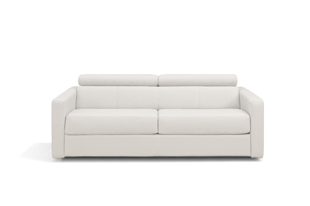81 Inch Faux Leather Sleeper Sofa with Pull Out Bed for Modern Living Rooms