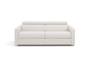 81 Inch Faux Leather Sleeper Sofa with Pull Out Bed for Modern Living Rooms