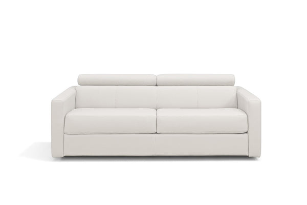 81 Inch Faux Leather Sleeper Sofa with Pull Out Bed for Modern Living Rooms