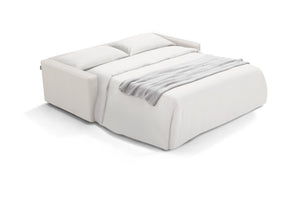 81 Inch Faux Leather Sleeper Sofa with Pull Out Bed for Modern Living Rooms