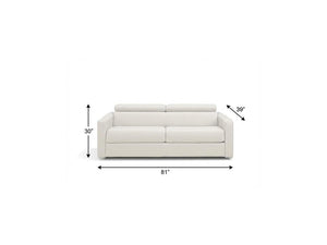 81 Inch Faux Leather Sleeper Sofa with Pull Out Bed for Modern Living Rooms