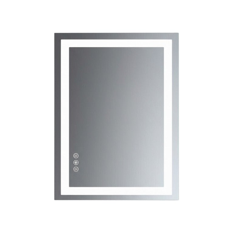 HomeRoots 36 Inch Lighted Frameless Bathroom Vanity Mirror with Led Illumination for Modern Wall Decor 24" W x 36" H x 1.2" D 719445