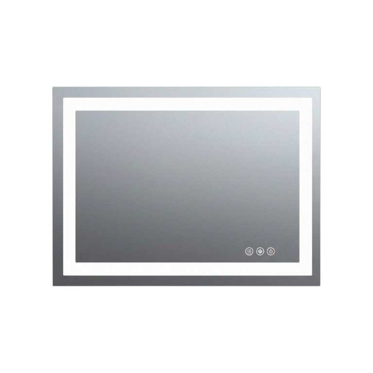 HomeRoots 36 Inch Lighted Frameless Bathroom Vanity Mirror with Led Illumination for Modern Wall Decor 24" W x 36" H x 1.2" D 719445