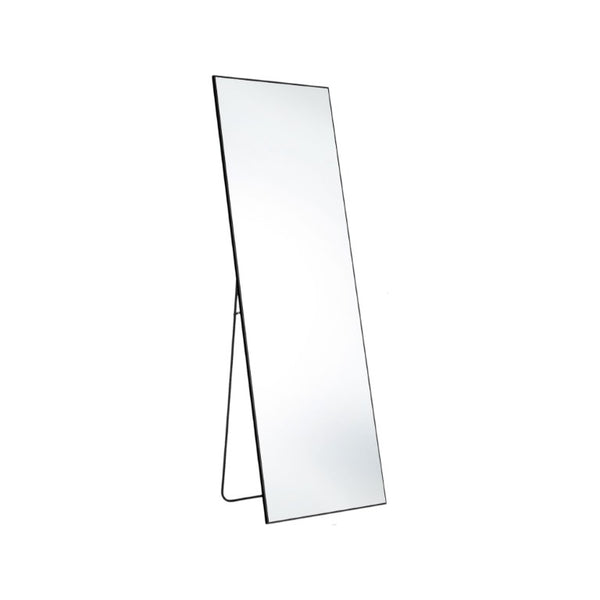 63 Inch Metal Frame Full Length Leaning Floor Mirror Elegant Statement Piece for Bedroom