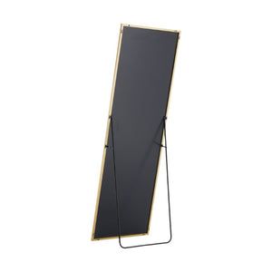 63 Inch Metal Frame Full Length Leaning Floor Mirror Elegant Statement Piece for Bedroom