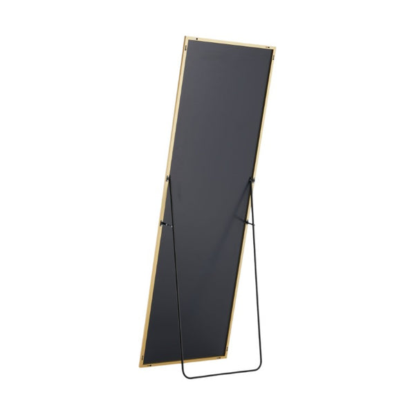 63 Inch Metal Frame Full Length Leaning Floor Mirror Elegant Statement Piece for Bedroom