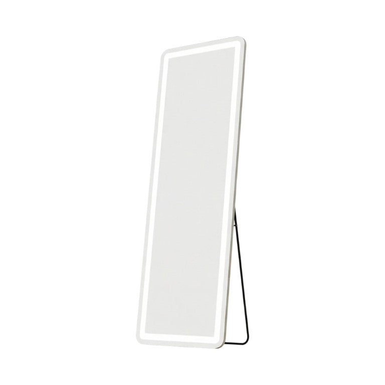 64 Inch Silver Framed Full Length Mirror Freestanding or Wall Leaning with Led Light