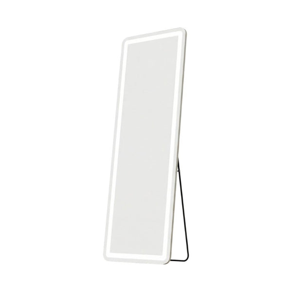 64 Inch Silver Framed Full Length Mirror Freestanding or Wall Leaning with Led Light