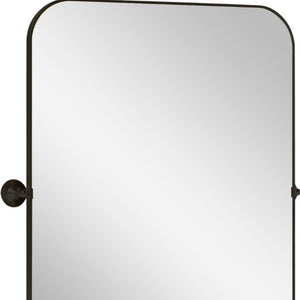 36 Inch Iron Tilting Bathroom Mirror with Sleek Matte Finish for Modern Vanity Decor