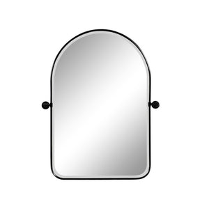 HomeRoots I Need to Create a Common Title for a 31-inch Iron Arch Tilting Framed Bathroom Vanity Mirror. Black 719466