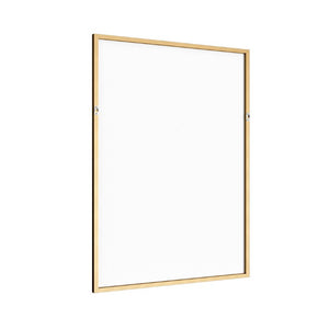 36 Inch Gold Metal Frame Round Vanity Mirror Glam Accent for Bathroom Walls