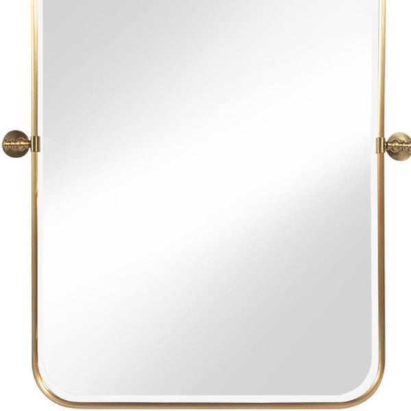 Set of Two Tilting Iron Framed Vanity Mirrors for a Stylish Modern Bathroom Upgrade