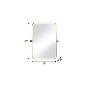 Set of Two Tilting Iron Framed Vanity Mirrors for a Stylish Modern Bathroom Upgrade
