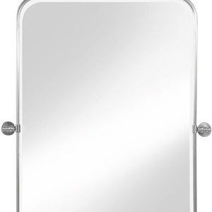 Set of Two Tilting Iron Framed Vanity Mirrors for a Stylish Modern Bathroom Upgrade