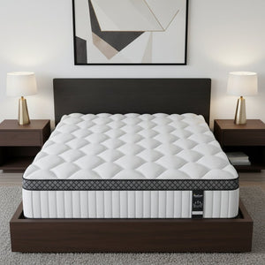 HomeRoots 10" Hybrid Foam Mattress – Experience Restorative Sleep with Pressure Relief, Support & Cool Comfort! Full / Double 719531