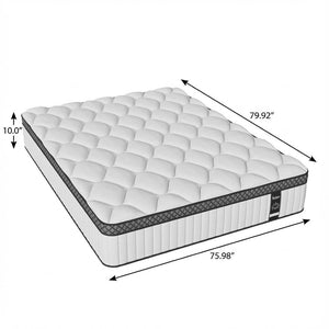 HomeRoots 12" Hybrid Foam Mattress - Ultimate Comfort, Support & Temperature Control for Restful Sleep Experience Twin 719534