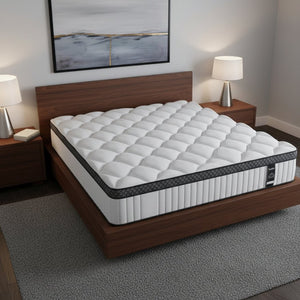 HomeRoots 12" Hybrid Foam Mattress - Ultimate Comfort, Support & Temperature Control for Restful Sleep Experience King 719537