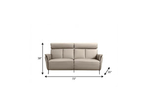 73 Inch Reclining Leather Sofa with Usb Charging for Modern Living Room Comfort Seating