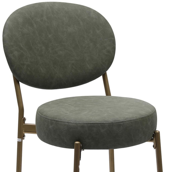HomeRoots Set of Two Luxurious Black Velvet Bar Height Chairs with Gold Metal Base for Modern Spaces 719633