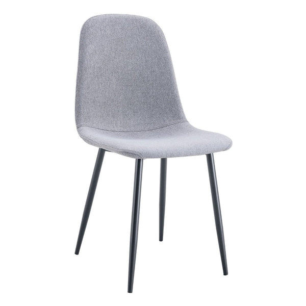 HomeRoots Set of Four Modern Brown Suede and Metal Dining Side Chairs for Versatile Home Seating Solutions 719644