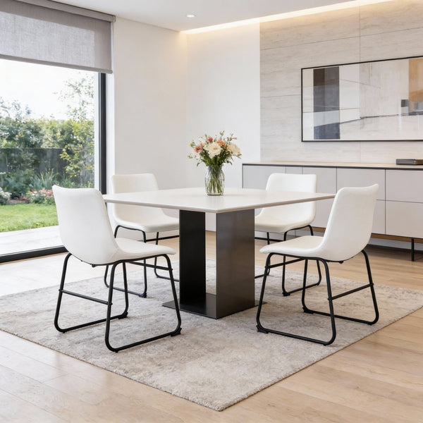 HomeRoots Set of Two Beige Chenille Wing-Back Dining Chairs on Wheels for Stylish, Versatile Seating Solutions 719646