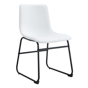 HomeRoots Set of Two Beige Chenille Wing-Back Dining Chairs on Wheels for Stylish, Versatile Seating Solutions 719646