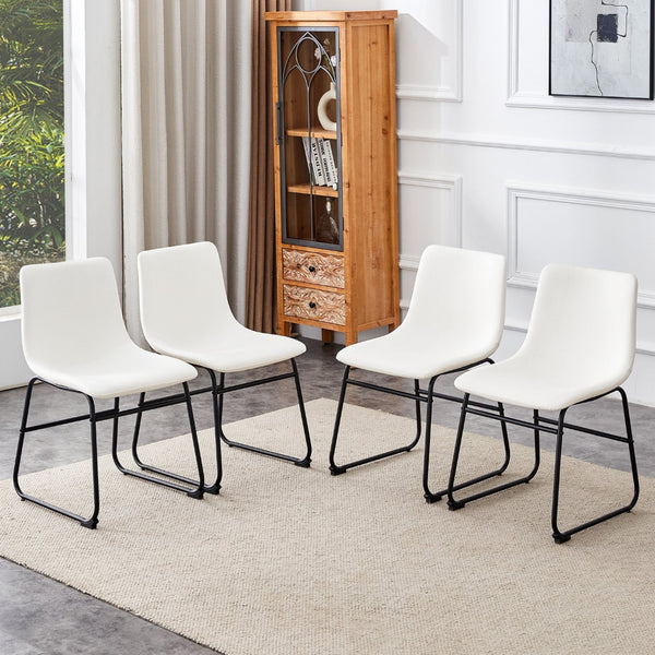 HomeRoots Set of Two Beige Chenille Wing-Back Dining Chairs on Wheels for Stylish, Versatile Seating Solutions 719646
