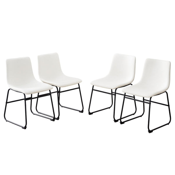HomeRoots Set of Two Beige Chenille Wing-Back Dining Chairs on Wheels for Stylish, Versatile Seating Solutions 719646