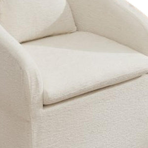 HomeRoots Blue Chenille Wing Back Side Chair - Stylish, Comfortable, and Mobile Accent for Modern Spaces 719649
