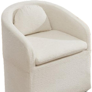 HomeRoots Blue Chenille Wing Back Side Chair - Stylish, Comfortable, and Mobile Accent for Modern Spaces 719649