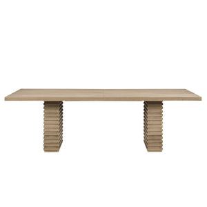 English Elm Christopher Knight Home® - 95Inches Contemporary Industrial Dining Table In Light Ash - Seats 6-10, Durable, Stylish Centerpiece N771P346933A_N771P346934A