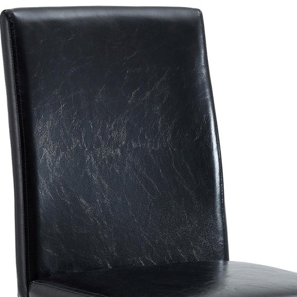 HomeRoots Set of Two Modern White and Gold Faux Leather Dining Chairs - Stylish Accent Seating for Any Room 719652
