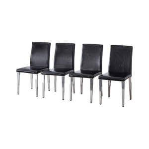 HomeRoots Set of Two Modern White and Gold Faux Leather Dining Chairs - Stylish Accent Seating for Any Room 719652