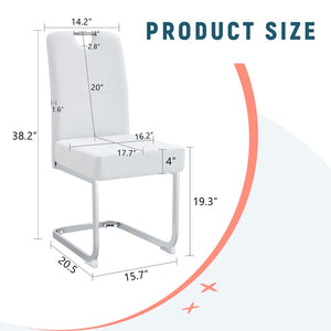 HomeRoots White Velvet and Gold Metal Curved Back Dining Side Chairs - Elegant Comfort for Any Space! 719658