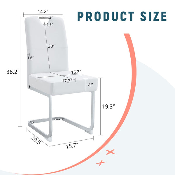 HomeRoots White Velvet and Gold Metal Curved Back Dining Side Chairs - Elegant Comfort for Any Space! 719658