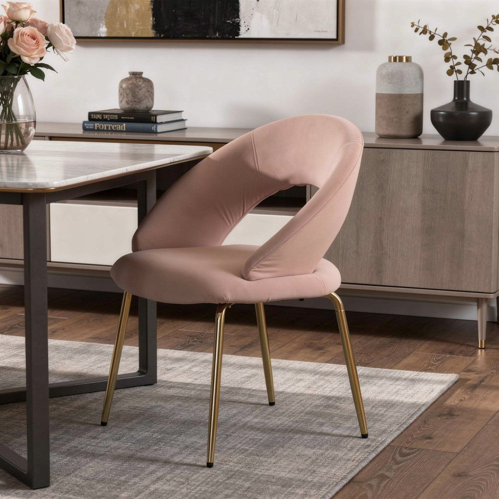 HomeRoots Set of Two Stylish Beige and Brown Linen Side Chairs for Dining, Living Room & Versatile Spaces 719664