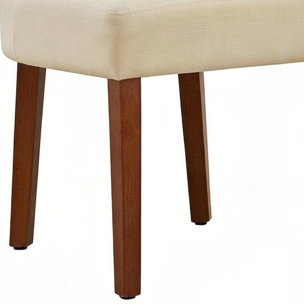 HomeRoots Set of Two Modern Gray and Brown Linen Accent Chairs with Solid Wood for Versatile Dining Style 719665