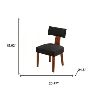 HomeRoots Set of Two Ivory & Brown Faux Fur Dining Side Chairs - Stylish Comfort for Any Space! 719667