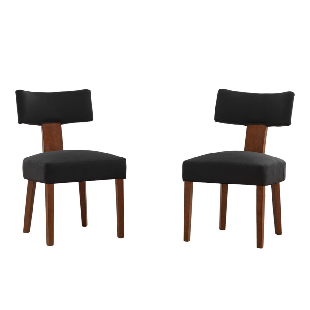 HomeRoots Set of Two Ivory & Brown Faux Fur Dining Side Chairs - Stylish Comfort for Any Space! 719667