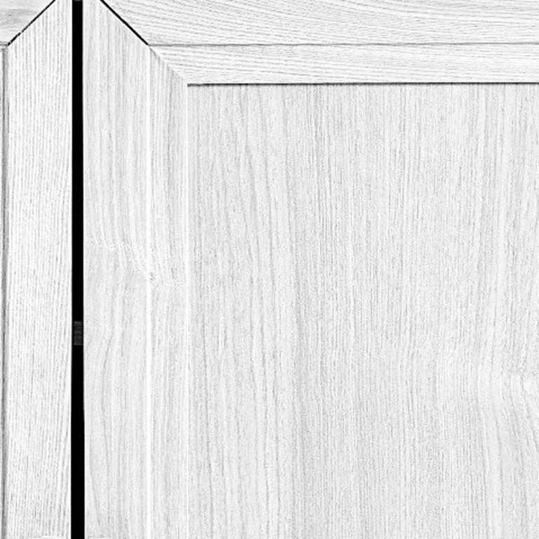 HomeRoots 31 Inch Wood Corner Accent Cabinet with Paneled Dual Doors for Rustic Living Room Storage White 719675