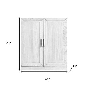 31 Inch Wood Corner Accent Cabinet with Paneled Dual Doors for Rustic Living Room Storage