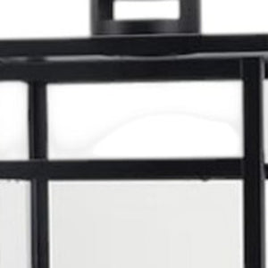 HomeRoots Set of Three Vintage-Style Glass and Metal Floor Lantern Candle Holders for Elegant Atmosphere 719762