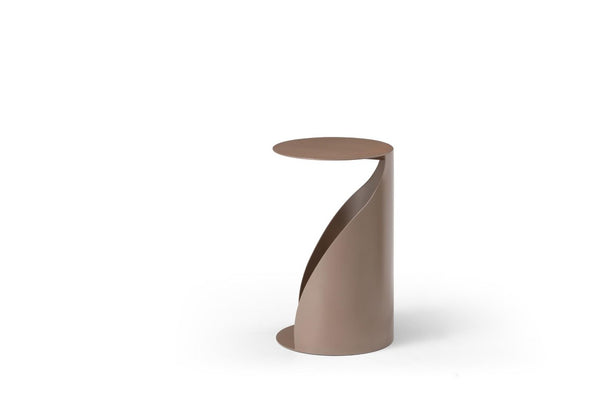 19 Inch Round Steel Pedestal Side Table Elegant Accent Piece for Living Room Bedroom Decor