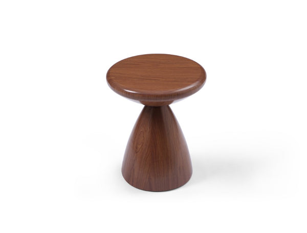 18 Inch Steel Cinched Waist Round Pedestal Accent Table for Modern Living Room Decor