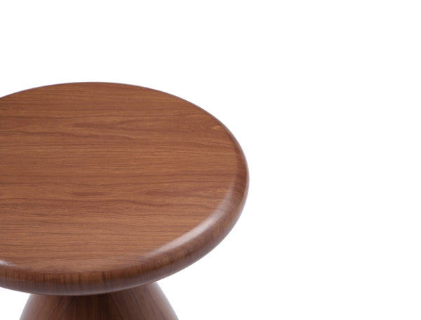 18 Inch Steel Cinched Waist Round Pedestal Accent Table for Modern Living Room Decor