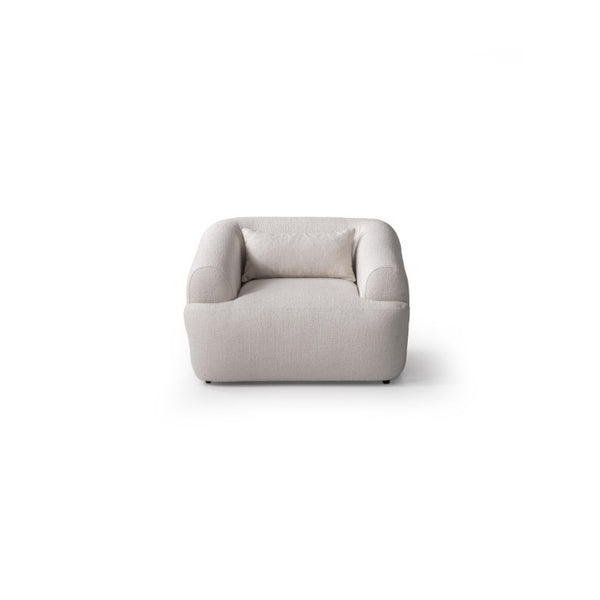 HomeRoots 42 Inch Boucle Accent Armchair with Included Lumbar Pillow for Modern Living Spaces 719970