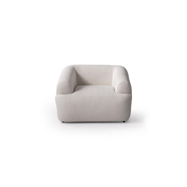 42 Inch Boucle Accent Armchair with Included Lumbar Pillow for Modern Living Spaces